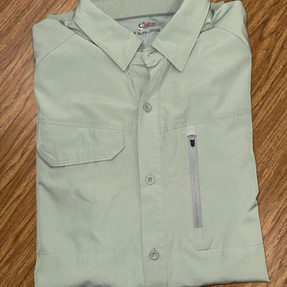 Bass Pro Shop Mens World Wide Sportsman Lng Sleeve Shirt Sz XL Vented Sides